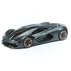 Bburago Машинка металлическая Lamborghini Terzo Millennio, 1:24, темно-серый