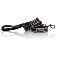 Поводок для собак светоотражающий DOOG Lassie", черный, S, 120х1.5см (Австралия)