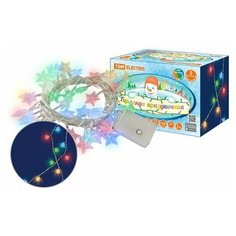 Гирлянда светодиодная "Звездочки" 50LED, 5м, 8 режимов, многоцвет., прозр.шнур, 250 В, TDM