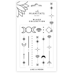 Miami tattoos Набор переводных тату Like A Moon черный