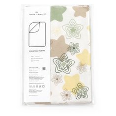 Многоразовые пеленки UNDER the BLANKET фланель 115х115 см желтые и зеленые звездочки 1 шт.