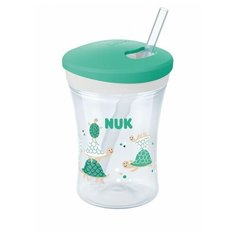 Поильник-непроливайка Nuk Evolution Action с 12 мес. 230 мл зеленый/черепашки