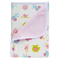 Многоразовые пеленки Bamboola непромокаемая Сэндвич 75x75 розовый/слоны, птички и лошадки 1 шт.