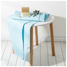 Полотенце вафельное Этель 70*140 см. цв.небесный, 100% хл, пл 240 г/м2 6250179