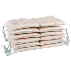 Бортик в кроватку из сатина с принтом Animalia world из коллекции Tiny world, 360х35х5 см Tkano