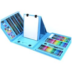 Набор для рисования "Чемодан творчества" 208 предметов (голубой) Art Set