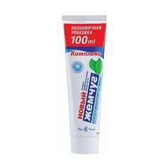 Зубная паста 100 мл, новый жемчуг, комплексная защита от кариеса, с сильным ароматом мяты, 17123, 4 шт.