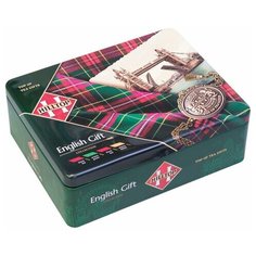 Чай HILLTOP «Английская шкатулка», 4 чайницы с коллекцией чаев и заварная ложка-ситечко, 200 г, F501, 1 шт.