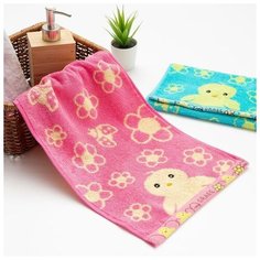 Полотенце махровое Крошка Я "Птенчик" 25*50 см, цв.розовый, 100% хлопок, 400 гр/м2 5469156