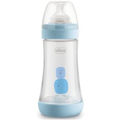 Chicco Бутылочка Perfect5 с силиконовой соской, 240 мл, с 2 месяцев, голубой