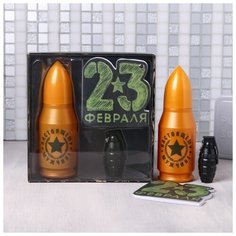 Набор подарочный Чистое счастье "Крутой мужик", Гель для душа 200 мл, (аромат одеколон), ручка, блокнот