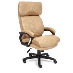 Кресло руководителя TETCHAIR DUKE, кож/зам/ткань, бежевый/бронзовый, 4203/TW-21