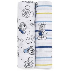 Многоразовые пеленки aden + anais Mickey stargazer 112х112 см 2 шт. белый 2 шт.