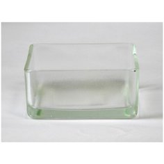 Декоративное квадратное кашпо NinaGlass 91-020-125х125 прозрачный, стекло