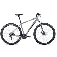 Велосипед FORWARD APACHE 29 2.0 disc (29" 21 ск. рост 19") 2020-2021, серый/бежевый