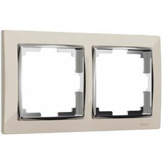 W0021903/ рамка Werkel на 2 поста Snabb (слоновая кость/хром) W0021903