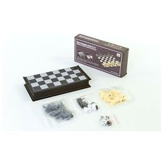 Настольная игра 3 в 1, магнитные шахматы, шашки, нарды QX