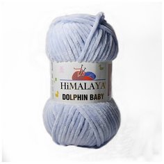 Пряжа Himalaya Dolphin Baby 100г. 120м (100% микрополиэстер) (80344 св.голубой) 2шт