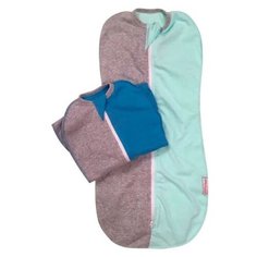 Многоразовые пеленки СуперМаМкет на молнии Меланж 1-3 мес. комплект 2 шт. небесный/бирюзовый