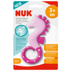 NUK Прорезыватель универсальный "Морской конек" с 3 месяцев - розовый