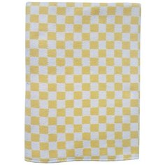 Одеяло детское байковое (желтая клетка, 100x140 см) Папитто