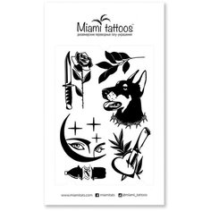 Miami tattoos Набор переводных тату Midnight by Sticksandbones черный