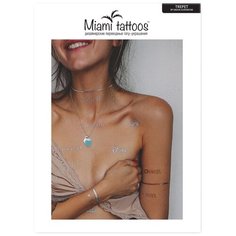 Miami tattoos Набор переводных тату Trepet by Sasha Guseinova голубой/золотой
