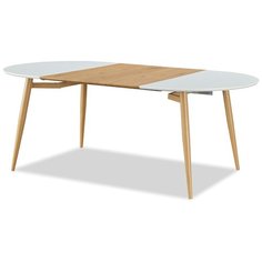 Стол раскладной Suzy 120-200, белый/дуб I Modern