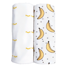 Многоразовые пеленки Mjolk Бананы/Глазки 88291 120х85 белый 2 шт. 1 шт.