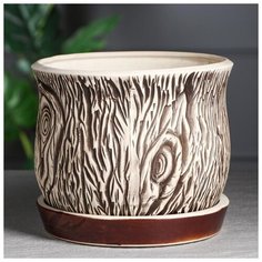 Кашпо "Пень" большой 5 л 1131512 Керамика ручной работы