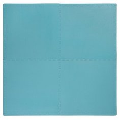 Мягкий пол универсальный ECO COVER коврик-пазл игровой для детей 60х60 (4 детали) голубой