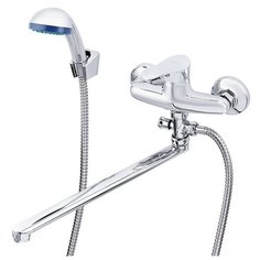 TSARSBERG 939-3505, Смеситель для ванны (керамический картридж диаметр 35 мм, излив 35 см, душевая лейка, шланг)