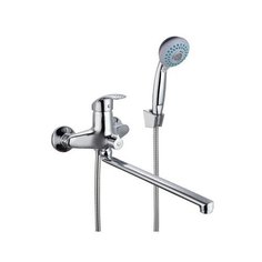 TSARSBERG 950-1243, Смеситель для ванны (керамический картридж диаметр 40 мм, излив 35 см., душевая лейка, шланг)