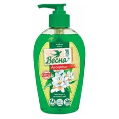 Мыло жидкое 280 мл весна "Жасмин и зеленый чай", дозатор, ГОСТ, 5094, 5 шт.