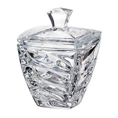 Конфетница Факет 18 см с крышкой Crystalite Bohemia