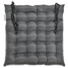 Подушка на сидение с наполнителем из лузги гречихи и завязками, 40х40 см Kilux