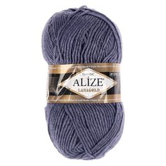 Пряжа ALIZE "Lanagold", 51% акрил, 49% шерсть, 240 м*100 г, 203 джинсовый меланж