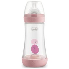 Chicco Бутылочка Perfect5 с силиконовой соской, 240 мл, с 2 месяцев, розовый