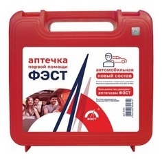 Аптечка первой помощи автомобильная ФЭСТ, футляр полистирол, состав - по приказу № 1080н, 2124, 1 шт.