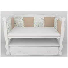 Amarobaby Бортик в кровать Абстракция (12 предметов)) белый/коричневый