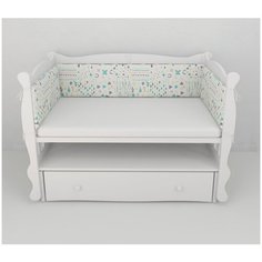Amarobaby бортик в кроватку Абстракция белый/мультиколор