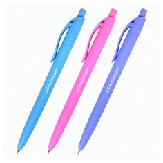 Ручка шариковая автоматическая Brauberg Fruity pastel (0.35мм, синий цвет чернил, корпус soft-touch, масляная основа) 24шт. (OBPR323)