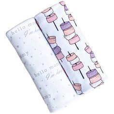 Многоразовые пеленки Mjolk Маршмэллоу/Hello Mommy 80х80 2 шт белый 2 шт. 1 шт.