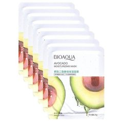 (Набор 7 шт.) Косметическая тканевая маска для лица с экстрактом авокадо / BIOAQUA Корея