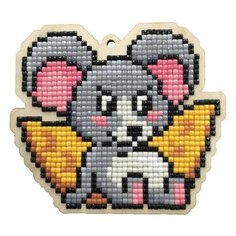 Алмазная мозаика на дереве Подвеска «Любитель сыра», 9,3x11,6 см, Гранни Wood