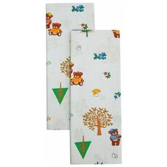 Многоразовые пеленки Amarobaby Набор пеленок Emotion 120x95 (2 шт.) медвежата/серый 2 шт.