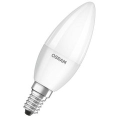 Лампа светодиодная LED STAR CLASSIC B 60 6.5W/830 6.5Вт свеча 3000К тепл. бел. E14 550лм 220-240В матов. пласт. OSRAM 4058075134171 (упаковка 10 шт) Ledvance