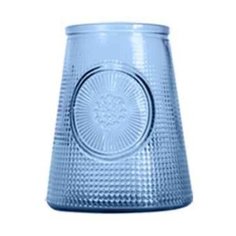 Ёмкость интерьерная (ваза), стекло, цвет голубой, D=16 см, H=19 см, Mediterranea, Испания.