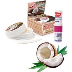 Отбеливающая тайская зубная паста Bio Way с кокосом, 25 гр, и мини-ингалятор для носа Poy-Sian травяной с эфирными маслами
