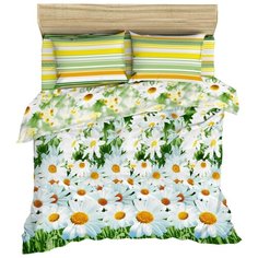 Постельное белье "Василиса" Семейный из бязи Ромашковый вальс
